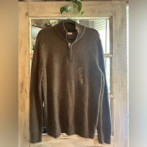 NWT Sonoma | Men's Brown 1/4 Zip Sweater